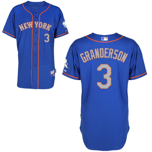 Curtis Granderson #3 Youth Baseball Jersey-New York Mets Authentic Blue Road MLB Jersey
